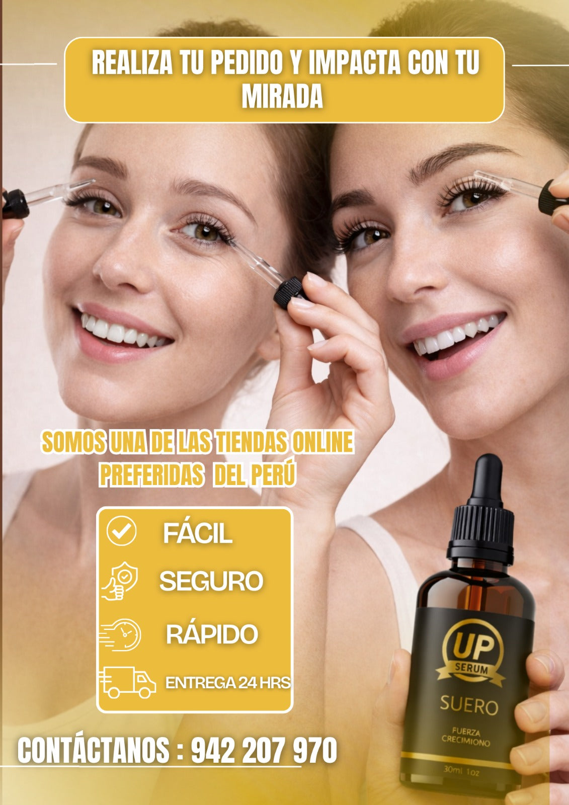SERUM UP PRO® Alargamiento de pestañas y cejas.